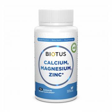 Кальций, магний, цинк Biotus Calcium Magnesium Zinc, 100 капсул