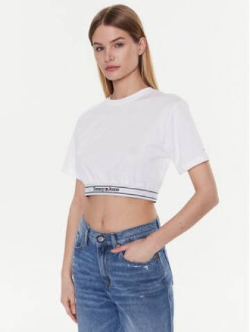 Tommy Jeans Футболка DW0DW15167 Білий Cropped Fit Tommy Jeans Футболка DW0DW15167 Білий Cropped Fit