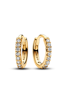 Сережки хупи з паве