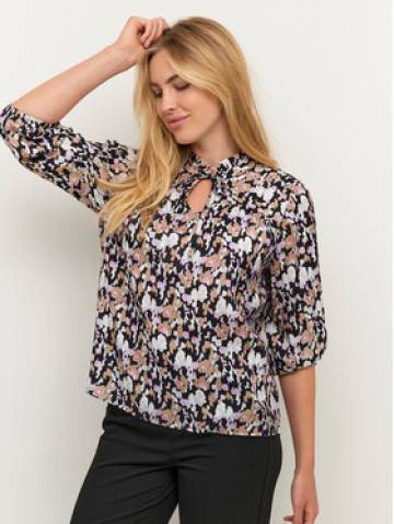 Kaffe Блузка Olli 10507238 Чорний Regular Fit Kaffe Блузка Olli 10507238 Чорний Regular Fit