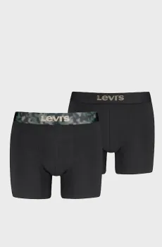 Мужские черные боксеры (2 шт) Черный L Levi’s® 701241922;001
