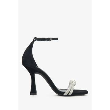 Босоніжки Ankle strap велюрові чорні Estro ER00115258 Босоніжки Ankle strap велюрові чорні Estro ER00115258