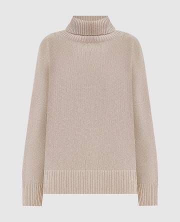 Бежевый свитер Malaga из кашемира с люрексом