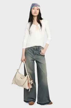 Женский белый лонгслив Tina Белый XS ZADIG&VOLTAIRE JWTN02671_JUDO