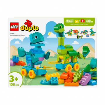 Конструктор LEGO Duplo Динозавры на колесах 3 в 1, 108 деталей, от 3 лет (10451) Конструктор LEGO Duplo Динозавры на колесах 3 в 1, 108 деталей, от 3 лет (10451)