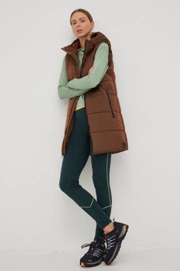 Безрукавка Jack Wolfskin женский цвет коричневый зимний Безрукавка Jack Wolfskin женский цвет коричневый зимний