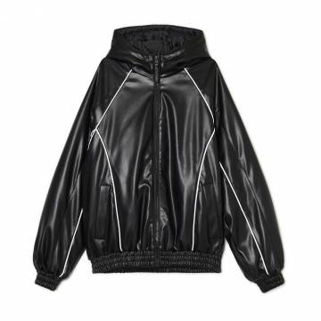 Cropp - Куртка зі штучної шкіри - чорний Cropp - Куртка зі штучної шкіри - чорний