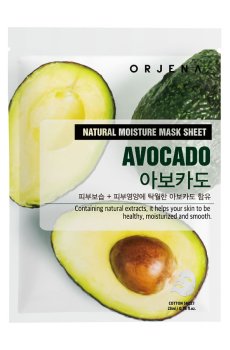 Тканевая маска для лица ORJENA Natural Moisture Mask Sheet Avocado с экстрактом авокадо, 23 мл