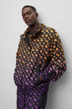 Мужская ветровка с узором BOSS x Khaby Разноцветный S BOSS 50493302;834