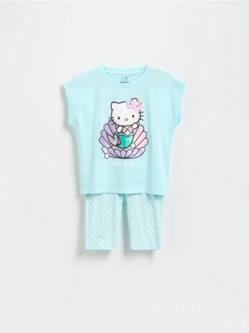 Reserved - Двокомпонентна піжама Hello Kitty - блідо-зелений - 619EB-07X Reserved - Двокомпонентна піжама Hello Kitty - блідо-зелений - 619EB-07X