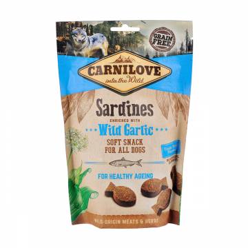 Лакомство для собак Carnilove Soft Snack с сардиной и черемшей, 200 г Лакомство для собак Carnilove Soft Snack с сардиной и черемшей, 200 г