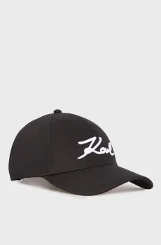 Женская черная кепка signature Черный ONESIZE Karl Lagerfeld A1W33069