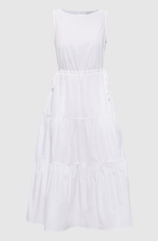 Белое платье миди