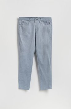 Reserved - Бавовняні штани slim fit - темно-синій - 8345H-95M