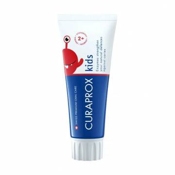 Детская зубная паста Curaprox Kids Toothpasteste с фтором, со вкусом клубники, от 2 лет, 60 мл Детская зубная паста Curaprox Kids Toothpasteste с фтором, со вкусом клубники, от 2 лет, 60 мл