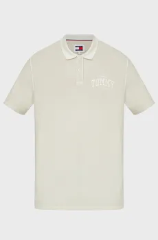 Мужское бежевое поло TJM OVZ GD DYE POLO Бежевый S Tommy Jeans DM0DM18310