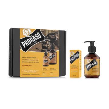 Подарочный набор для ухода за бородой Proraso Wood and Spice (шампунь для бороды, 200 мл + масло для бороды, 30 мл) Подарочный набор для ухода за бородой Proraso Wood and Spice (шампунь для бороды, 200 мл + масло для бороды, 30 мл)