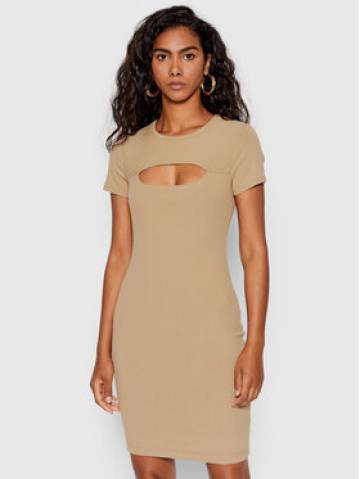Guess Трикотажна сукня Lana WBYK95 KB9E2 Бежевий Slim Fit Guess Трикотажна сукня Lana WBYK95 KB9E2 Бежевий Slim Fit
