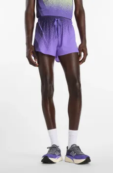 Мужские фиолетовые шорты RC Ultra Light Printed 3 Фиолетовый S New Balance MB6140TLEPU
