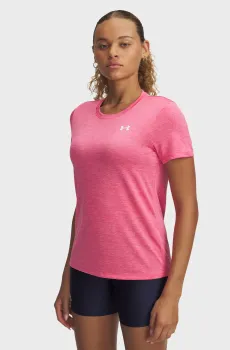 Женская розовая футболка Tech SSC Розовый M Under Armour 1384230-672