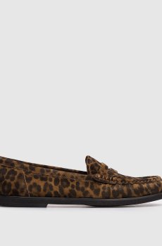 Коричневые замшевые лоферы Vernon