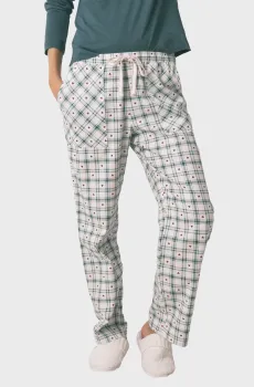 Женские белые брюки в клетку Белый M womensecret 3702286