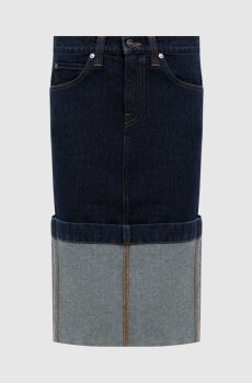 Синяя джинсовая юбка Kilian с отворотом