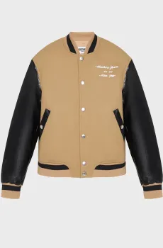 Женский бежевый шерстяной бомбер Бежевый 40 Moschino A0610.8217;1084