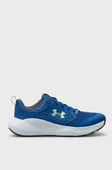 Мужские синие кожаные кроссовки UA Charged Commit TR 4 Синий 12 Under Armour 3026017-400