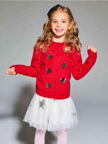 Блузка в смужку - червоний