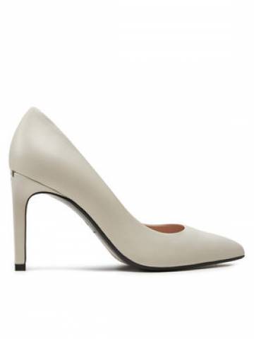 Calvin Klein Туфлі на шпильці Heel Pump 90 Lth HW0HW02110 Écru Calvin Klein Туфлі на шпильці Heel Pump 90 Lth HW0HW02110 Écru