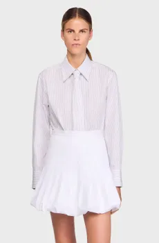 Женская белая рубашка в полоску Белый XS Sandro SFPCM01538_White - Red