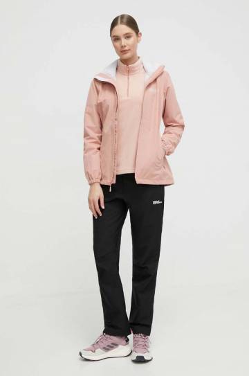 Куртка outdoor Jack Wolfskin Stormy Point цвет розовый Куртка outdoor Jack Wolfskin Stormy Point цвет розовый