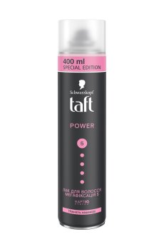 Уценка! Лак для волос Taft Power Нежность кашемира, мегафиксация 5, 400 мл
