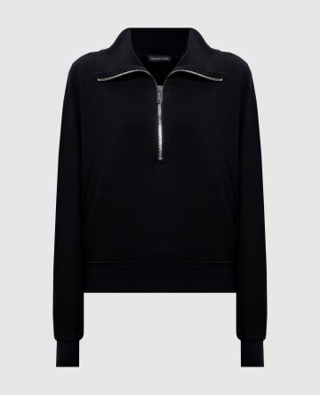 Черный свитшот с молнией