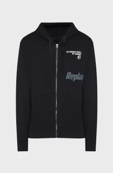 Мужское черное худи Черный L Replay M6706 .000.M23962