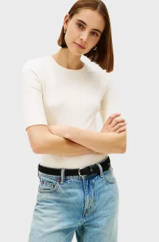 Женская белая футболка SLIM Белый S Tommy Hilfiger WW0WW47308