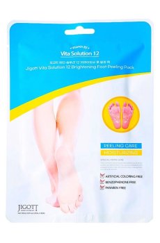 Пилинг-носки Jigott Vita Solution 12 Brightening Foot Peeling Pack, 1 пара