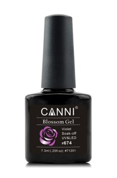 Уценка! Акварельный гель-лак для ногтей Canni Blossom Gel 674 Сиреневый, 7.3 мл