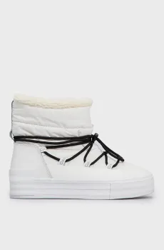 Женские белые дутики BOLD VULC FLATF SNOW BOOT WN Белый 38 Calvin Klein YW0YW01181