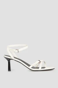 Женские белые кожаные босоножки Белый 40 HUGO 50542112;102
