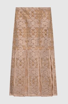 Бежевая юбка с кристаллами