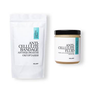 Антицелюлітні обгортання + рідина з охолоджувальним ефектом Hillary Anti-cellulite Cooling Effect (6 процедур) Антицелюлітні обгортання + рідина з охолоджувальним ефектом Hillary Anti-cellulite Cooling Effect (6 процедур)