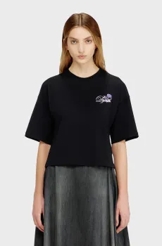 Женская черная футболка T-CROPYN Черный XS Diesel A22507 0JMBD