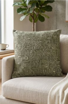 Декоративна подушка - оливковий