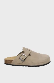 Женские бежевые замшевые клоги NAVARRO SLIPPERS Бежевый 37 CMP 3Q89546-A435