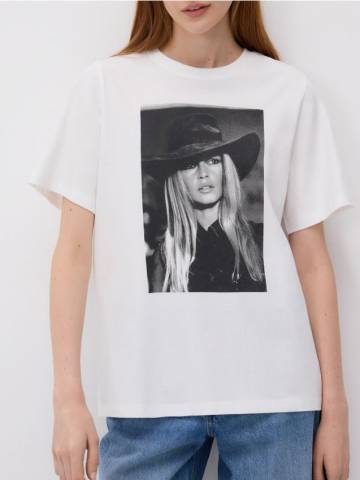 Reserved - Футболка Brigitte Bardot - білий - 537GA-00X Reserved - Футболка Brigitte Bardot - білий - 537GA-00X