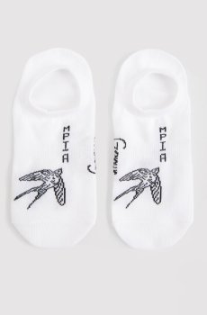 Білі короткі бавовняні шкарпетки з принтом Душа