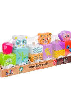 Деревянная игрушка Kids Hits Паровозик, 37.8*13*10 см, в коробке, от 1 года (KH20/021)
