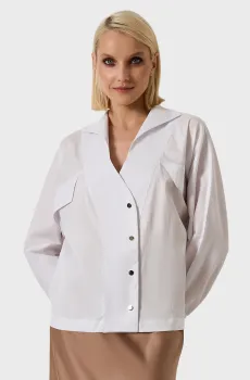 Женская белая рубашка Белый L ANDRE TAN 41007